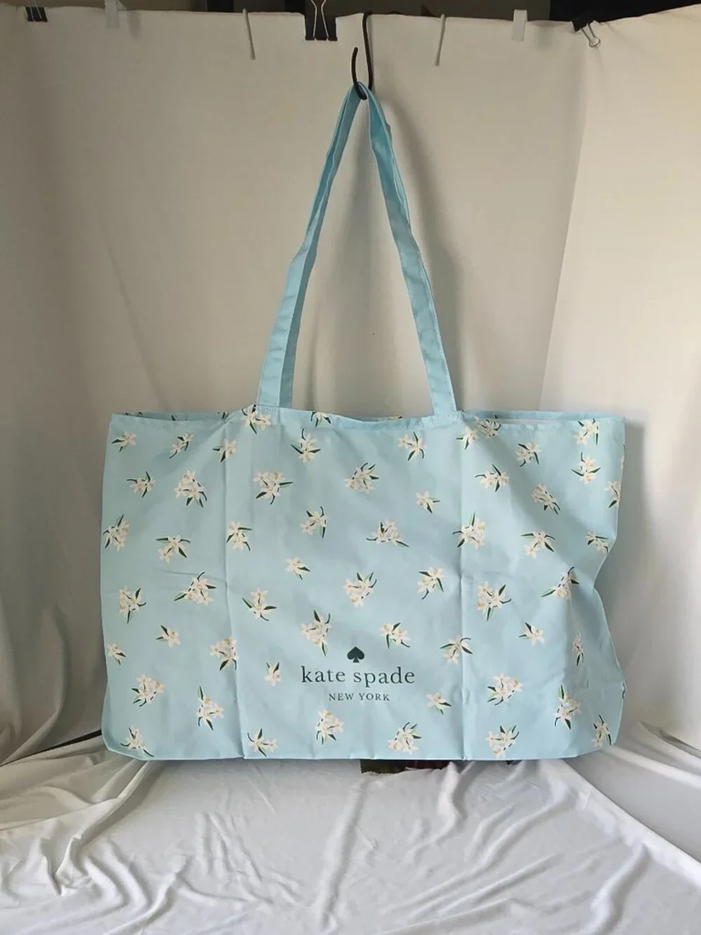 Kate Spade large blue Orange Blossom Canvas Tote NWT - Picture 3 of 6